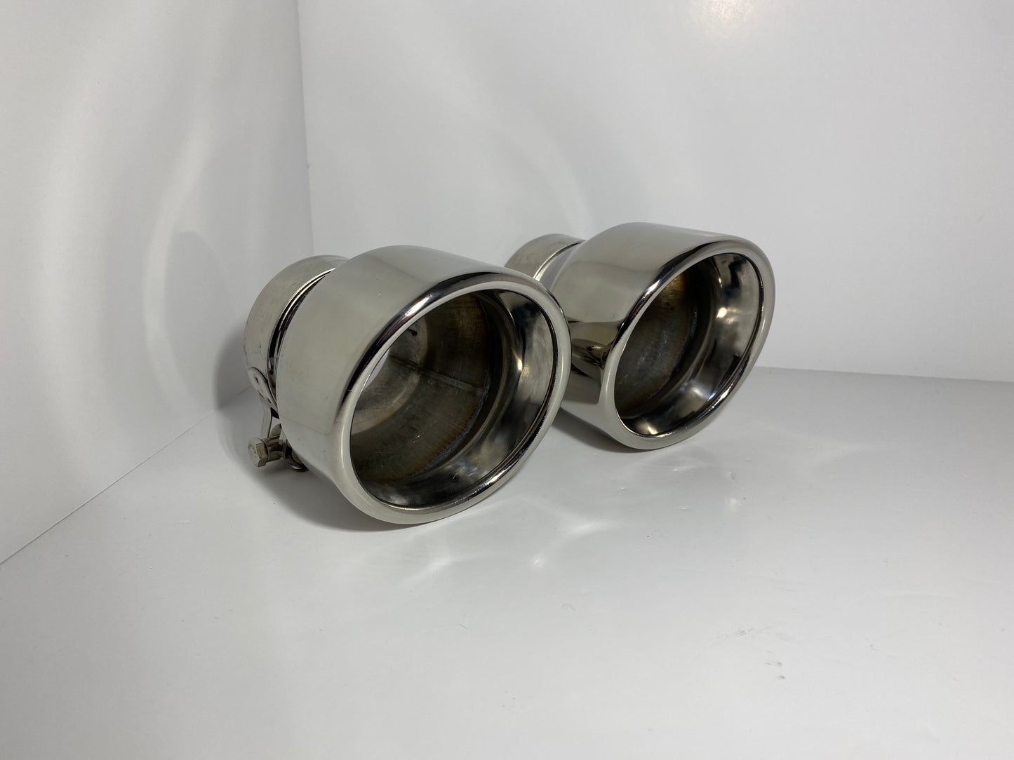 3.5” chrome exhaust tips FOR BMW 60mm inlet