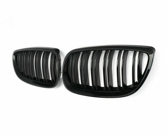 Gloss black double slat grills FOR BMW 3 series PRE LCI 2007-2009