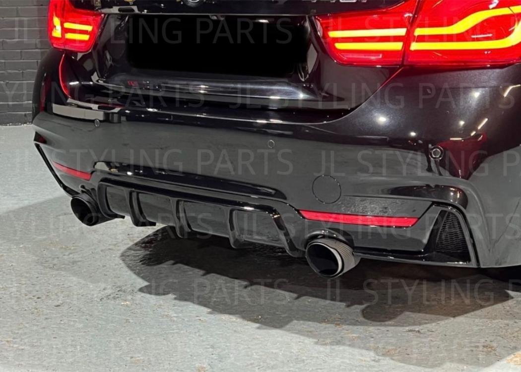 Gloss black aggressive rear diffuser FOR BMW 4 series 440i 435i F32 F33 F36 13-19