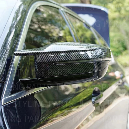 JL carbon fibre effect aggressive style mirror caps for BMW G30 G31 5 series