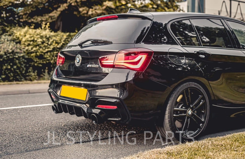 2x Gloss Black Carbon Fibre Exhaust Tips – For BMW M135i M140i 235i 240i 340i 440i