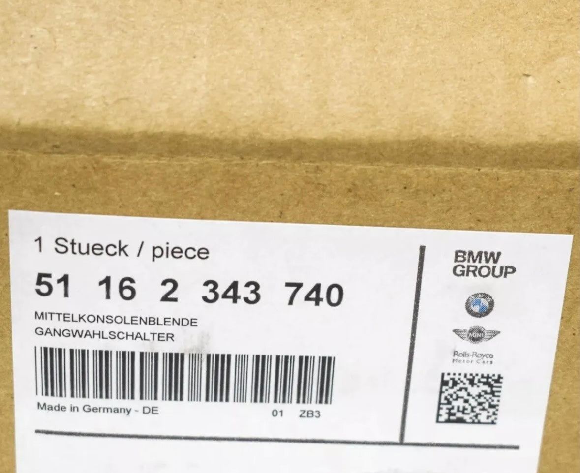 GENUINE BMW F series M Performance Carbon Fibre Gear Selector Trim Alcantara