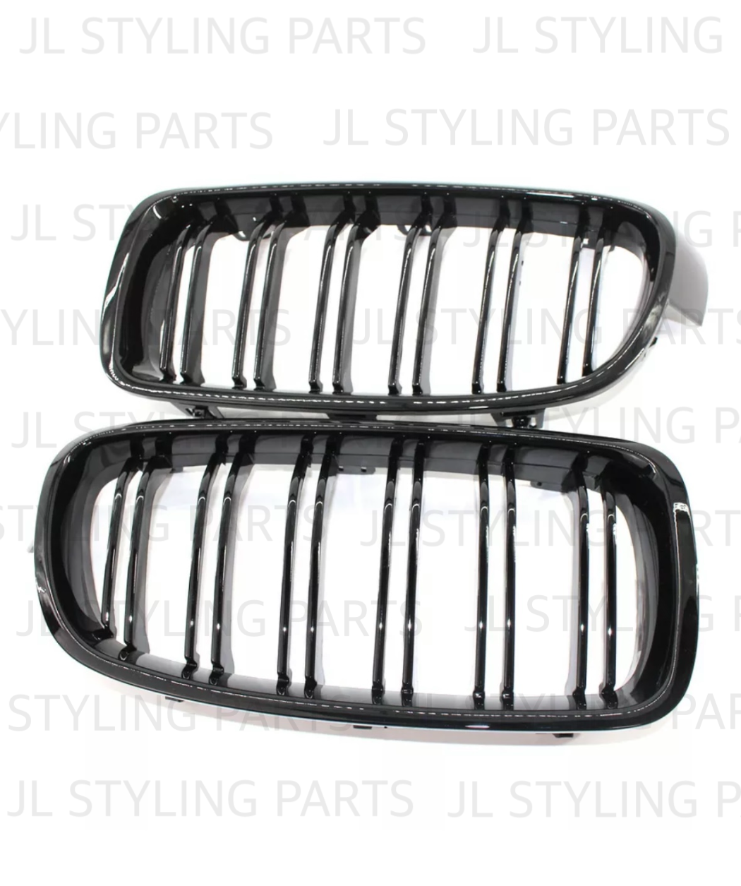 JL Gloss black double slat front grills FOR BMW 3 SERIES F30 F31 12-19