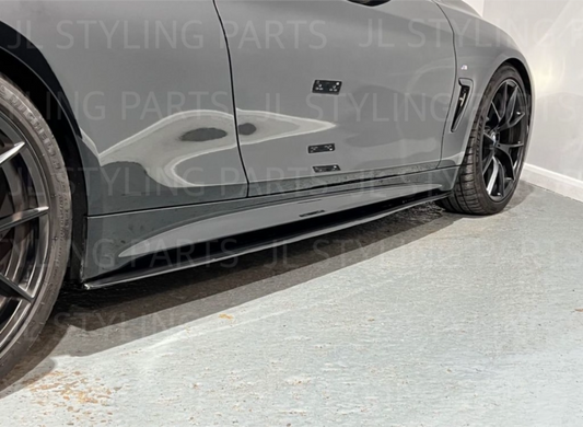 Gloss black side skirts FOR BMW 4 SERIES F32 F33 F36 13-19 M SPORT