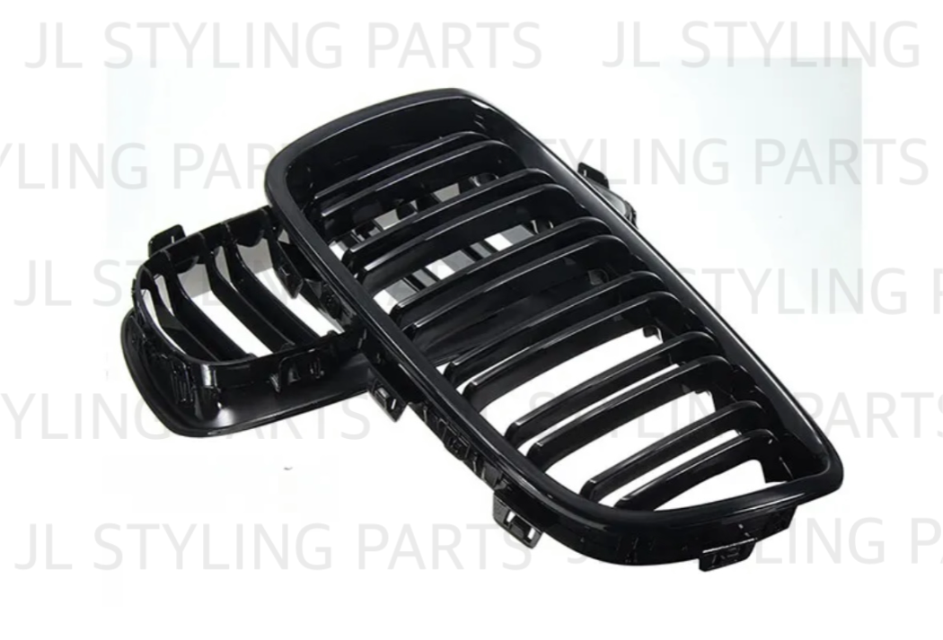 JL Gloss black double slat front grills FOR BMW 1 series F20 F21 PRE LCI