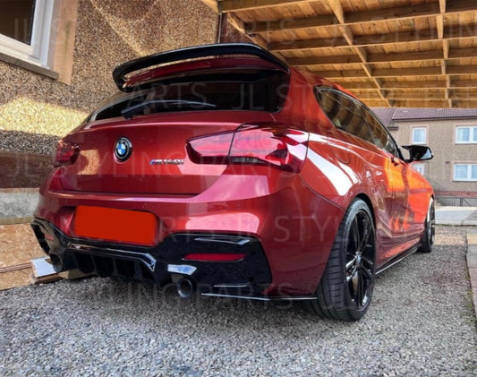 Gloss black high kick spoiler lip FOR BMW 1 series F20 F21 13-19