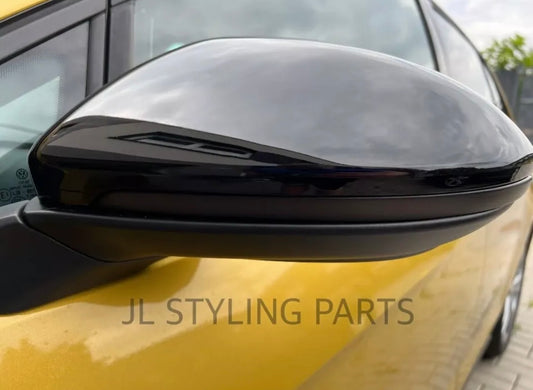 Gloss black mirror caps for VW Scirocco 08-18