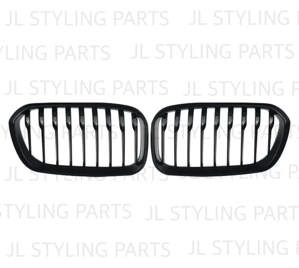 JL Gloss black single slat front grills FOR BMW 1 SERIES LCI 15-19