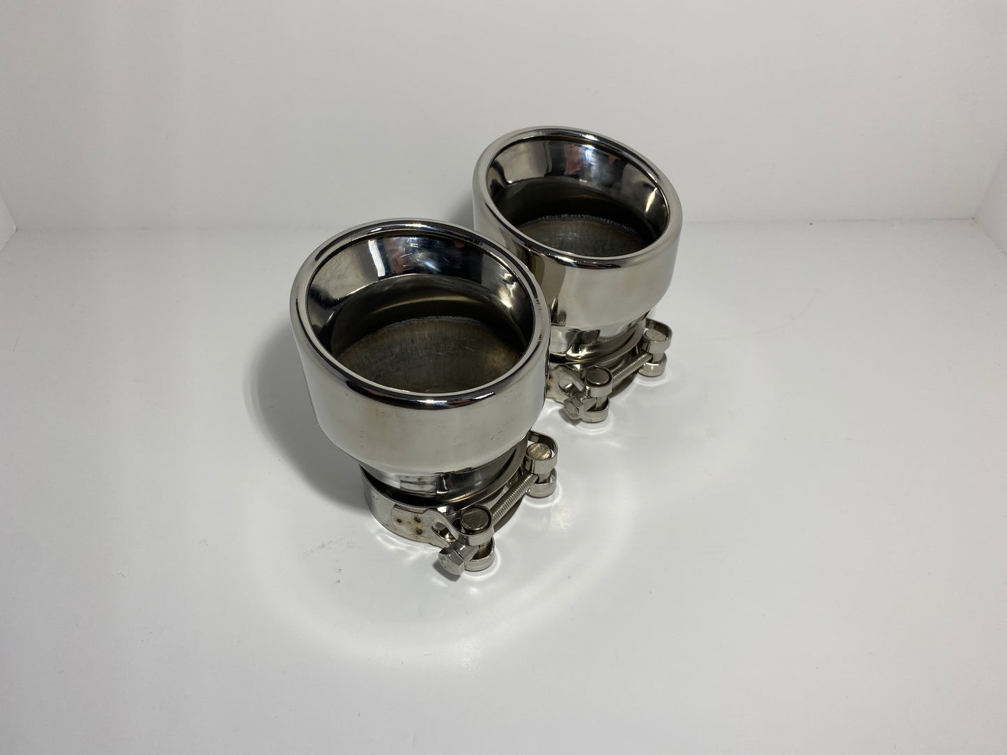 3.5” chrome exhaust tips FOR BMW 60mm inlet