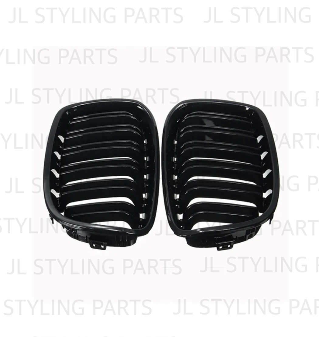 JL Gloss black double slat front grills FOR BMW 1 series F20 F21 PRE LCI